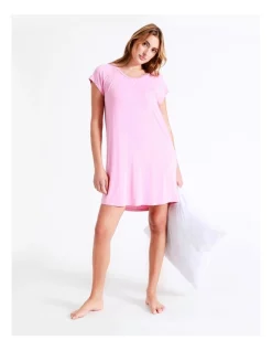 Outlet ๐งจ Chloe & Lola Bamboo Short Sleeve Nightie In Pink ๐ฏ