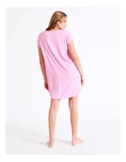 Outlet 🧨 Chloe & Lola Bamboo Short Sleeve Nightie In Pink 💯 -sleepwear-robes Sales unnamed file 1515