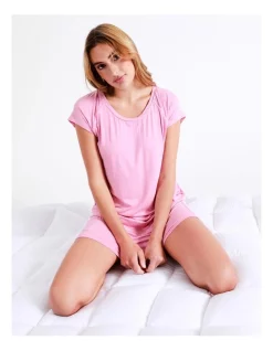 Outlet 🧨 Chloe & Lola Bamboo Short Sleeve Nightie In Pink 💯 -sleepwear-robes Sales unnamed file 1516