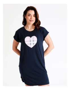 Cheap 👏 Soho Core Short Sleeve Nightie In Navy 👏 -sleepwear-robes Sales unnamed file 1521