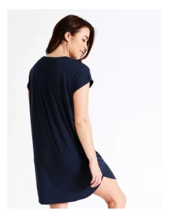 Cheap 👏 Soho Core Short Sleeve Nightie In Navy 👏 -sleepwear-robes Sales unnamed file 1524
