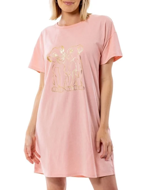 Budget 🔔 The Lion King Lion King Cotton Nightie In Pink 🔥 -sleepwear-robes Sales unnamed file 1525