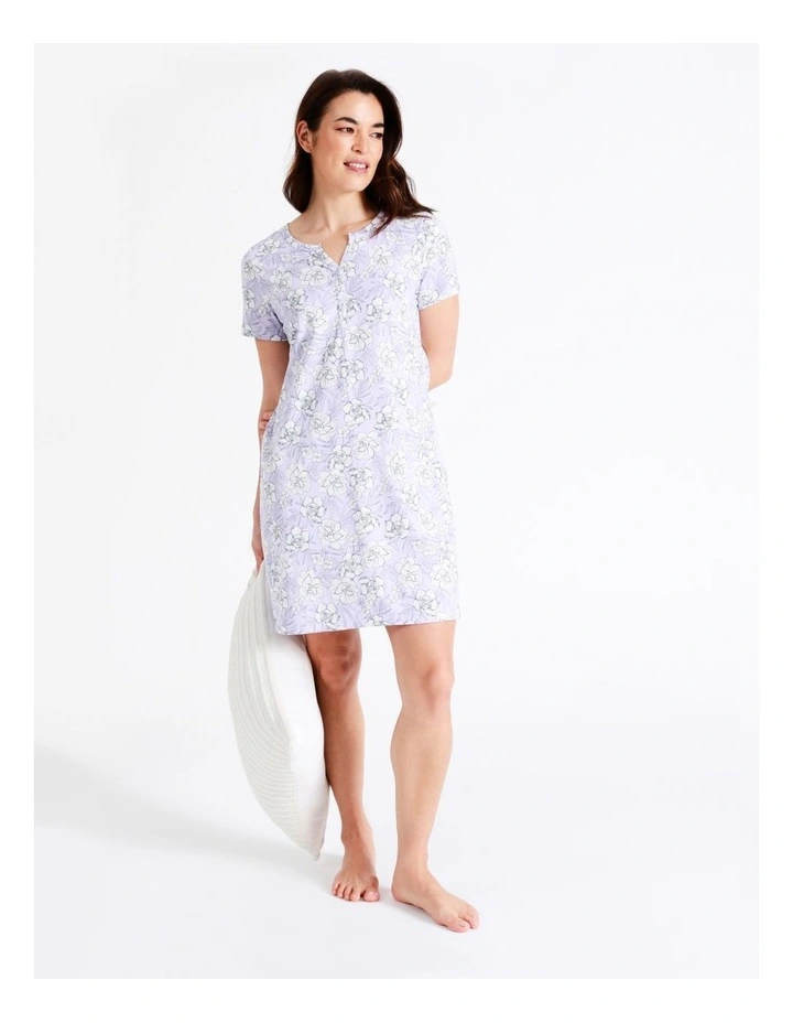 Buy π Soho Organic Cotton Short Sleeve Half Placket Nightie In Lilac βοΈ 8 Buy π Soho Organic Cotton Short Sleeve Half Placket Nightie In Lilac βοΈ - Image 6
