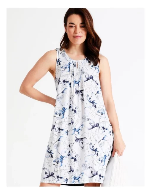 Coupon 🥰 Soho Woven Nightie With Knit Back In Blue ✔️ -sleepwear-robes Sales unnamed file 1575