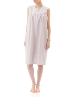 Hot Sale ✔️ Givoni Yana Sleeveless Short Nightie In Pink 🧨