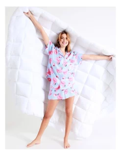 Brand new 🧨 Chloe & Lola Novelty Satin Short Sleeve PJ Set In Blue 🧨 -sleepwear-robes Sales unnamed file 16