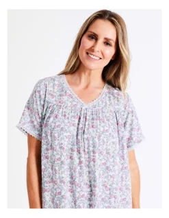 Hot Sale 🌟 Soho Woven Short Length Nightie In Blue 🛒 -sleepwear-robes Sales unnamed file 1615