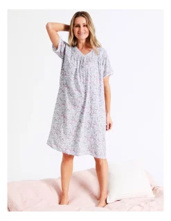 Hot Sale 🌟 Soho Woven Short Length Nightie In Blue 🛒 -sleepwear-robes Sales unnamed file 1617