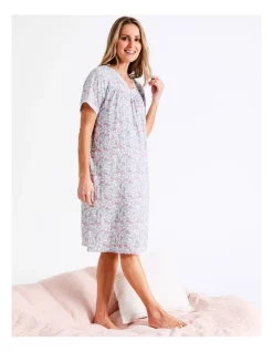 Hot Sale 🌟 Soho Woven Short Length Nightie In Blue 🛒 -sleepwear-robes Sales unnamed file 1619