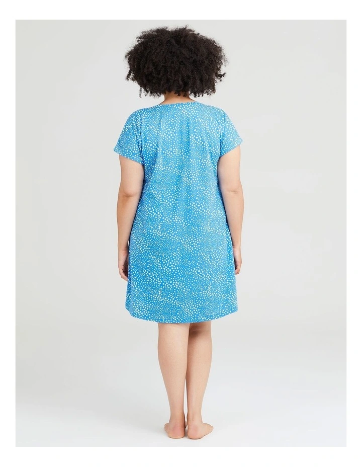 Buy β¨ Taking Shape V-neck Cuff Nightie Mid In Blue/White Spot π 4 Buy β¨ Taking Shape V-neck Cuff Nightie Mid In Blue/White Spot π - Image 2