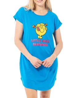 Discount 🛒 Women's Little Miss Nightie In Cyan Blue 🎁
