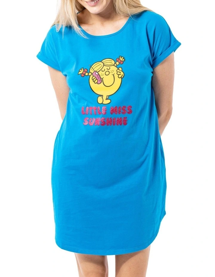 Discount π Women's Little Miss Nightie In Cyan Blue π 4 Discount π Women's Little Miss Nightie In Cyan Blue π - Image 2