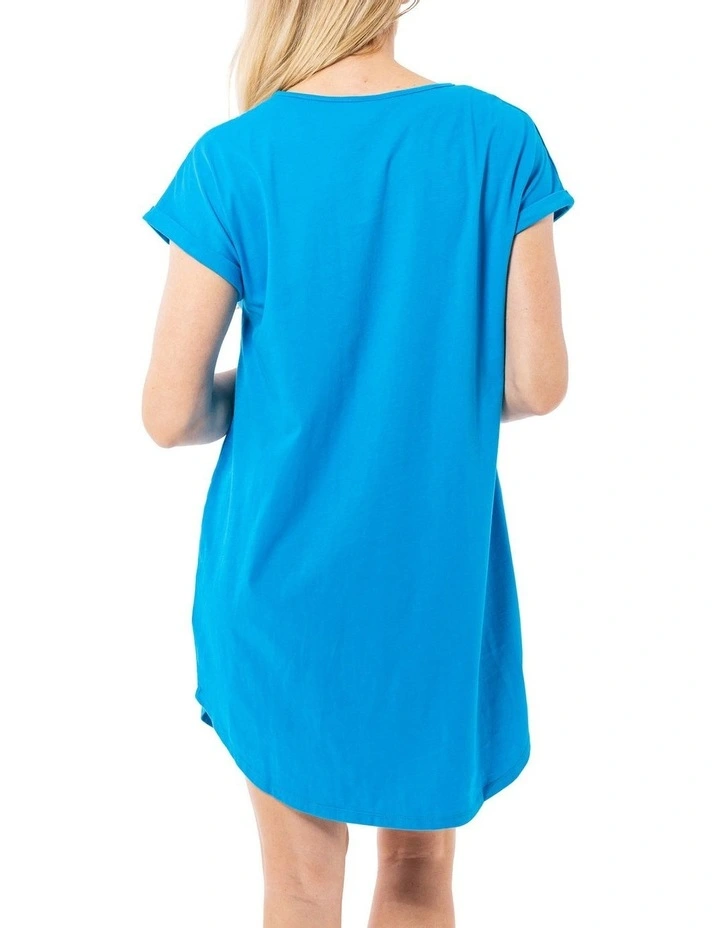 Discount π Women's Little Miss Nightie In Cyan Blue π 6 Discount π Women's Little Miss Nightie In Cyan Blue π - Image 4