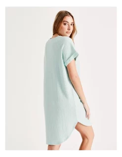 Best Sale 🤩 Chloe & Lola Waffle Short Sleeve Nightie In Mint ⭐ -sleepwear-robes Sales unnamed file 1663