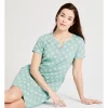 Best Sale ✔️ Soho Organic Cotton Short Sleeve Half Placket Nightie In Mint ✨ -sleepwear-robes Sales unnamed file 1716