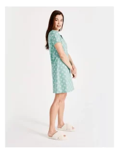 Best Sale ✔️ Soho Organic Cotton Short Sleeve Half Placket Nightie In Mint ✨ -sleepwear-robes Sales unnamed file 1720