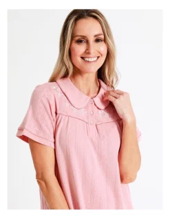 Outlet 🤩 Soho Knit Short Sleeve Nightie In Dusty Pink ✔️ -sleepwear-robes Sales unnamed file 1725