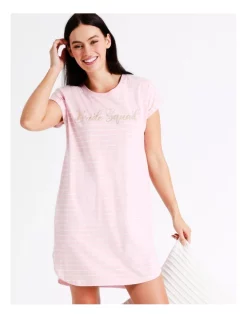 Outlet 😉 Soho Bridal Boxy Short Sleeve Nightie In Pink 😀