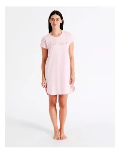 Outlet 😉 Soho Bridal Boxy Short Sleeve Nightie In Pink 😀 -sleepwear-robes Sales unnamed file 1756