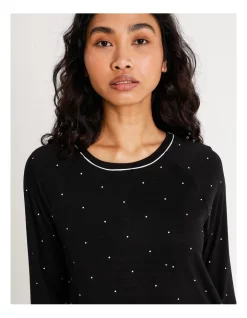 Outlet ✔️ Chloe & Lola Bamboo Long Sleeve Nightie In Black 🛒 -sleepwear-robes Sales unnamed file 1766