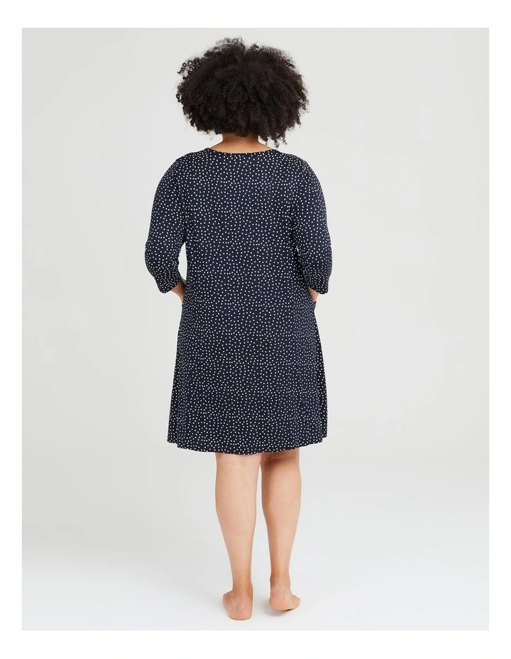 Cheap π Taking Shape Bamboo Spot Pocket Nightie In Blue Multi π 4 Cheap π Taking Shape Bamboo Spot Pocket Nightie In Blue Multi π - Image 2