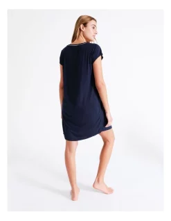 Wholesale 🔥 Chloe & Lola Bamboo Short Sleeve Nightie In Navy 👏 -sleepwear-robes Sales unnamed file 1812