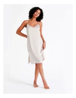 Coupon ⌛ Chloe & Lola 🔨 Hammered Satin Chemise In Champagne 🎁 -sleepwear-robes Sales unnamed file 1895