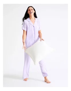 Cheap 💯 Soho Short Sleeve Long PJ Set In Lavender 😉 -sleepwear-robes Sales unnamed file 190