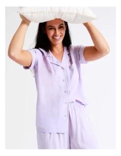 Cheap 💯 Soho Short Sleeve Long PJ Set In Lavender 😉 -sleepwear-robes Sales unnamed file 191