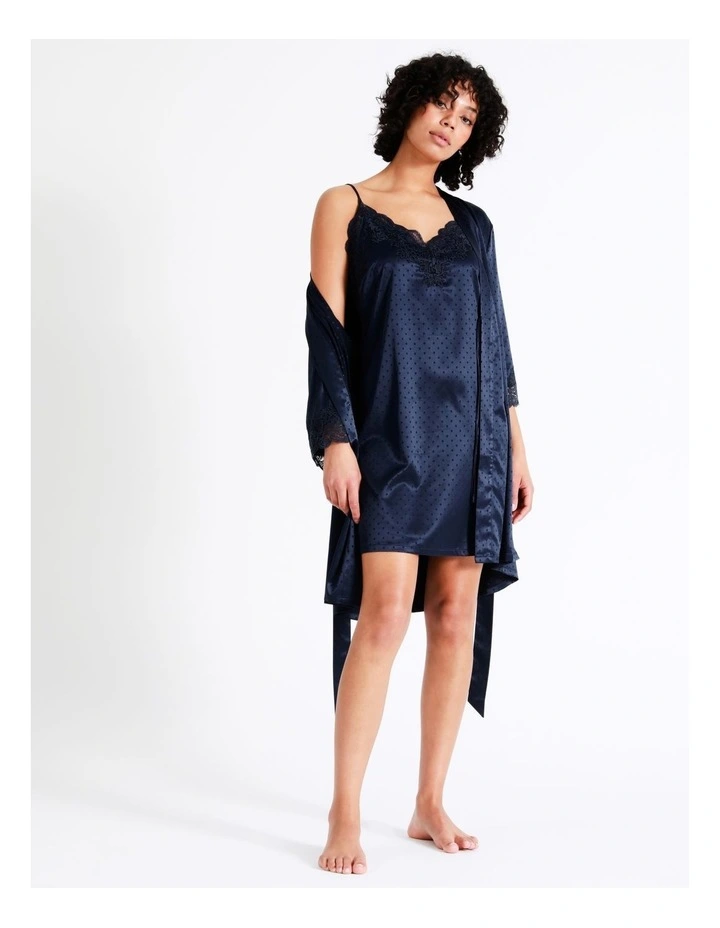 Flash Sale 𧨠Chloe & Lola Jacquard Spot Satin Lace Chemise In Navy β¨ 3 Flash Sale 𧨠Chloe & Lola Jacquard Spot Satin Lace Chemise In Navy β¨