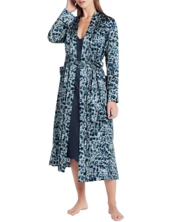 Best deal 🥰 David Lawrence Jain Silk Robe In Midnight Multi ⌛