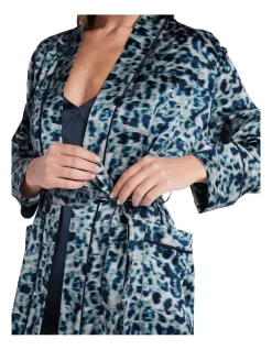 Best deal 🥰 David Lawrence Jain Silk Robe In Midnight Multi ⌛ -sleepwear-robes Sales unnamed file 1979