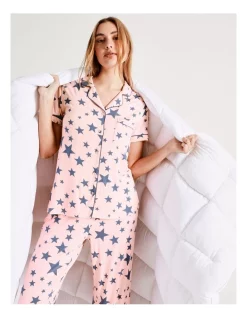 Buy 👍 Chloe & Lola Stars Print Sleep Set In Pink/Charcoal 🎉 -sleepwear-robes Sales unnamed file 201