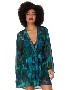 Cheapest 🔥 Pleasure State Palm Fever Robe In Palm Fever Print 🎉