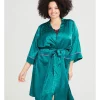 Discount ⭐ Taking Shape Satin Stretch Self Spot Robe In Jewel Green 🥰 -sleepwear-robes Sales unnamed file 2102
