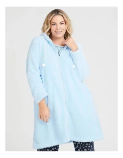 Cheapest 👏 Taking Shape Cosy Zip Hooded 👗 Dressing Gown In Dreamy Blue 👏 -sleepwear-robes Sales unnamed file 2108