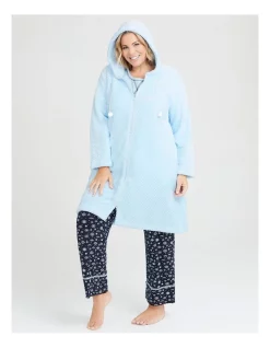 Cheapest 👏 Taking Shape Cosy Zip Hooded 👗 Dressing Gown In Dreamy Blue 👏 -sleepwear-robes Sales unnamed file 2109