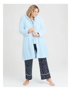Cheapest 👏 Taking Shape Cosy Zip Hooded 👗 Dressing Gown In Dreamy Blue 👏 -sleepwear-robes Sales unnamed file 2110