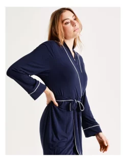 Hot Sale 👍 Chloe & Lola Bamboo Robe In Navy 🔥 -sleepwear-robes Sales unnamed file 2116