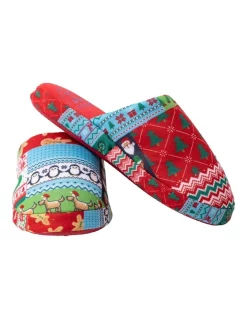 Flash Sale 🧨 Mitch Dowd Wrapping Paper Slippers In Assorted 🌟 -sleepwear-robes Sales unnamed file 2159