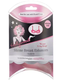 Outlet 😍 Hollywood Products Silicone Breast Enhancers Medium 😀