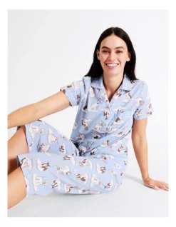 New 🛒 Soho Organic Cotton 3/4 PJ Set In Blue 🤩