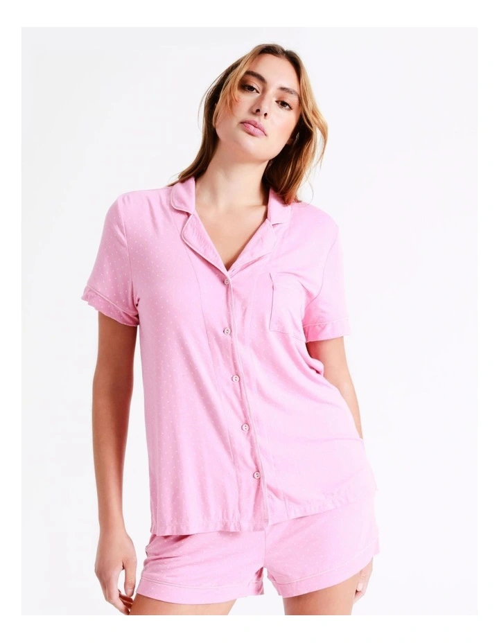 Coupon 😍 Chloe & Lola Bamboo Short Sleeve Short PJ Set In Pink 💯 4 Coupon 😍 Chloe & Lola Bamboo Short Sleeve Short PJ Set In Pink 💯 - Image 2