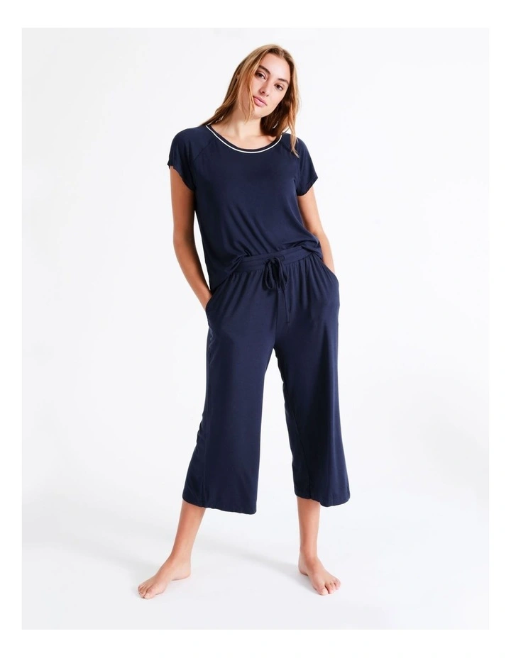 Hot Sale π Chloe & Lola Bamboo 3/4 PJ Pant In Navy π 4 Hot Sale π Chloe & Lola Bamboo 3/4 PJ Pant In Navy π - Image 2