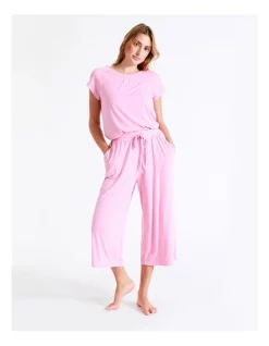 Discount 😉 Chloe & Lola Bamboo 3/4 PJ Pant In Pink ⌛ -sleepwear-robes Sales unnamed file 298