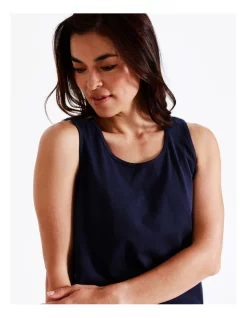 Outlet 👏 Soho Organic Cotton Tank In Navy 😍 -sleepwear-robes Sales unnamed file 347