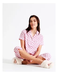 Discount 🛒 Soho Organic Cotton 3/4 PJ Set In Red ❤️