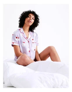 Buy 🎉 Chloe & Lola Novelty Satin Short Sleeve PJ Set In Lt Blue 🎉 -sleepwear-robes Sales unnamed file 39