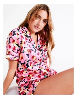 Promo 😀 Chloe & Lola Satin Short Sleeve PJ Set In Pink 💯 -sleepwear-robes Sales unnamed file 393