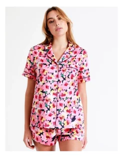 Promo 😀 Chloe & Lola Satin Short Sleeve PJ Set In Pink 💯 -sleepwear-robes Sales unnamed file 395